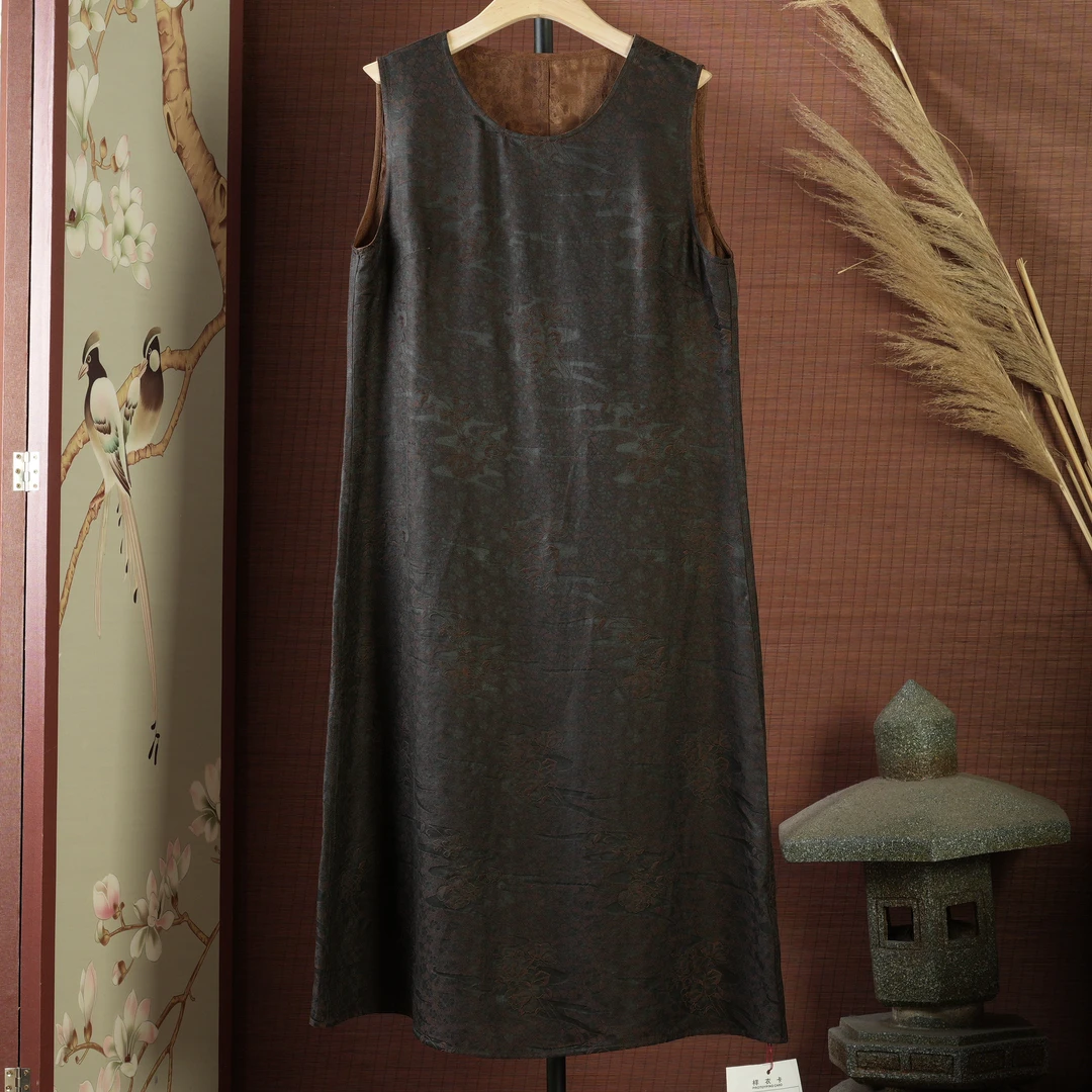 莹 新中式  香云纱背心裙  278324