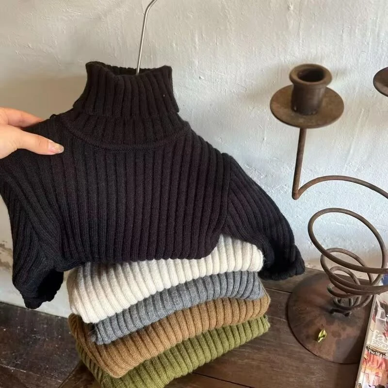 儿童高领毛衣秋冬装新款男女童加厚保暖粗针织打底衫宝宝百搭韩版