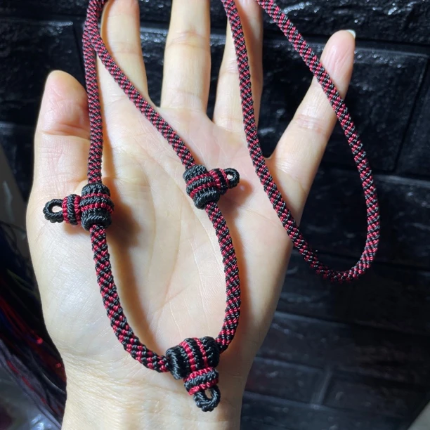 非金属布艺项链 纯手工编织多挂高货吊坠项链绳 粗4mm可订制