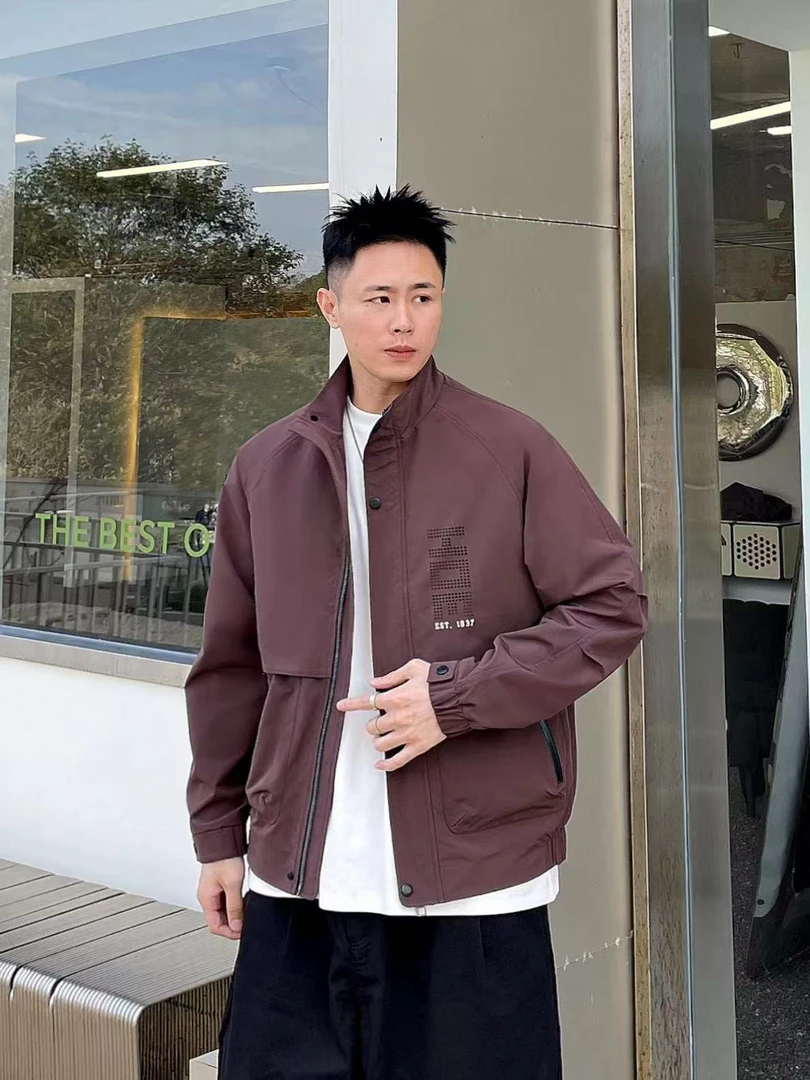 【观潮甄选$品质好货】s301纯色立领休闲男外套男士时尚潮流夹克