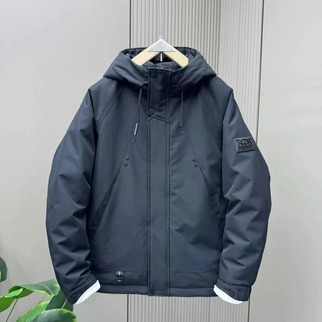 鹅绒GTX尼龙5防冬季男士连帽外套潮流时尚工装休闲百搭鹅绒