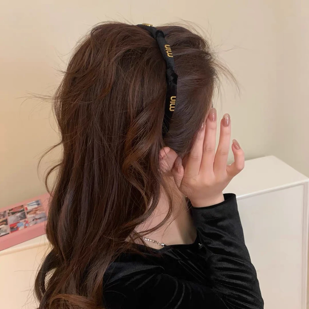 非金属布艺发饰 F044  时尚字母细发箍 百搭优雅可爱简约少女秋冬