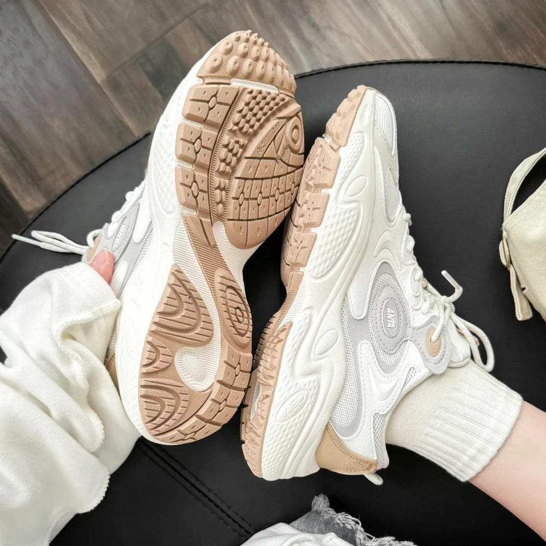 【董先生专享】安踏星光丨春季新款密网透气休闲鞋情侣老爹鞋百搭1