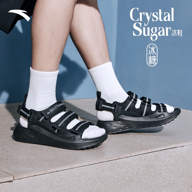 安踏凉男鞋2024夏季新款软底运动凉拖鞋青少年鞋912428504-QD