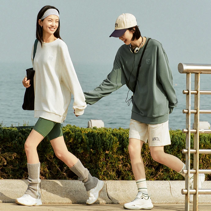 【二小姐专属】安踏卫衣圆领休闲套头衫新款潮流上衣972438701-QD5