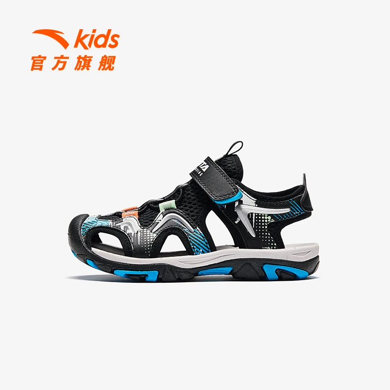 安踏儿童男小童沙滩鞋2025夏季新款舒适防滑耐磨休闲百搭款凉鞋潮