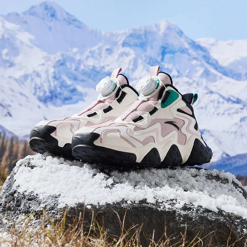 安踏儿童女大童棉鞋2025冬季新款防滑保暖青少年御寒加绒运动棉鞋