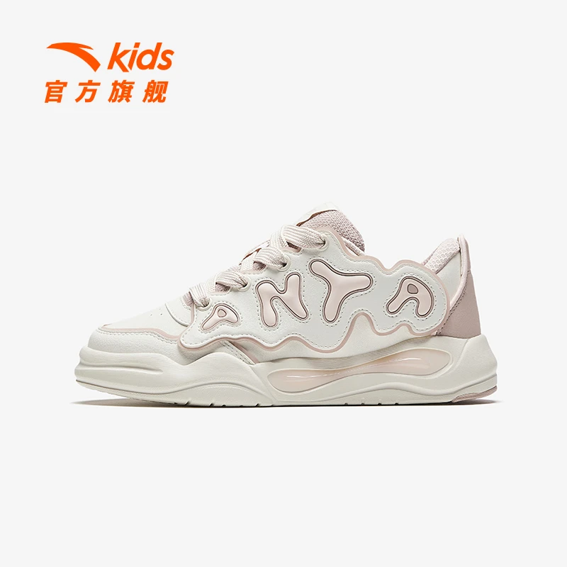 安踏儿童女大童板鞋2025年新款舒适防滑耐磨青少年低帮休闲板鞋潮