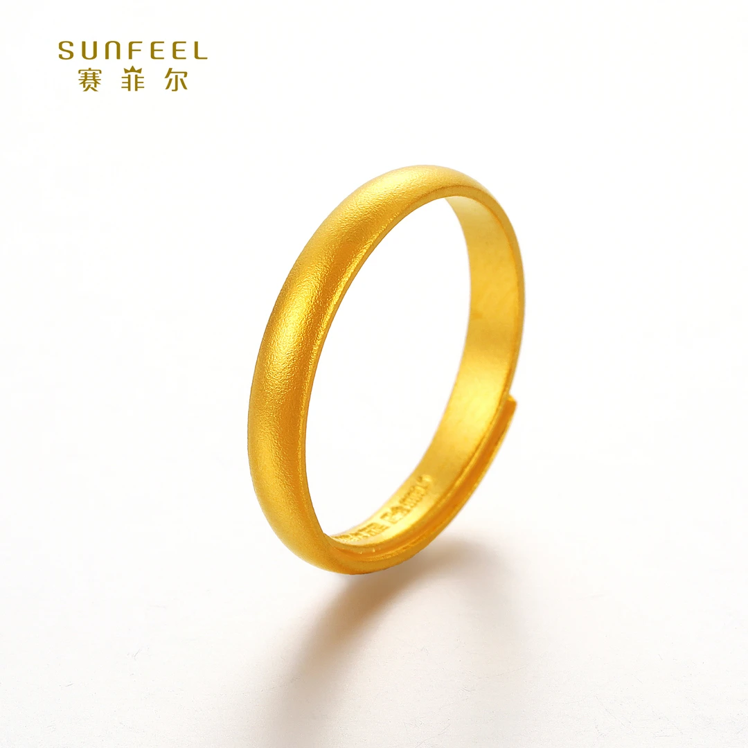 SUNFEEL/赛菲尔【共享】足金古法戒指HJ010007/HJ01010300