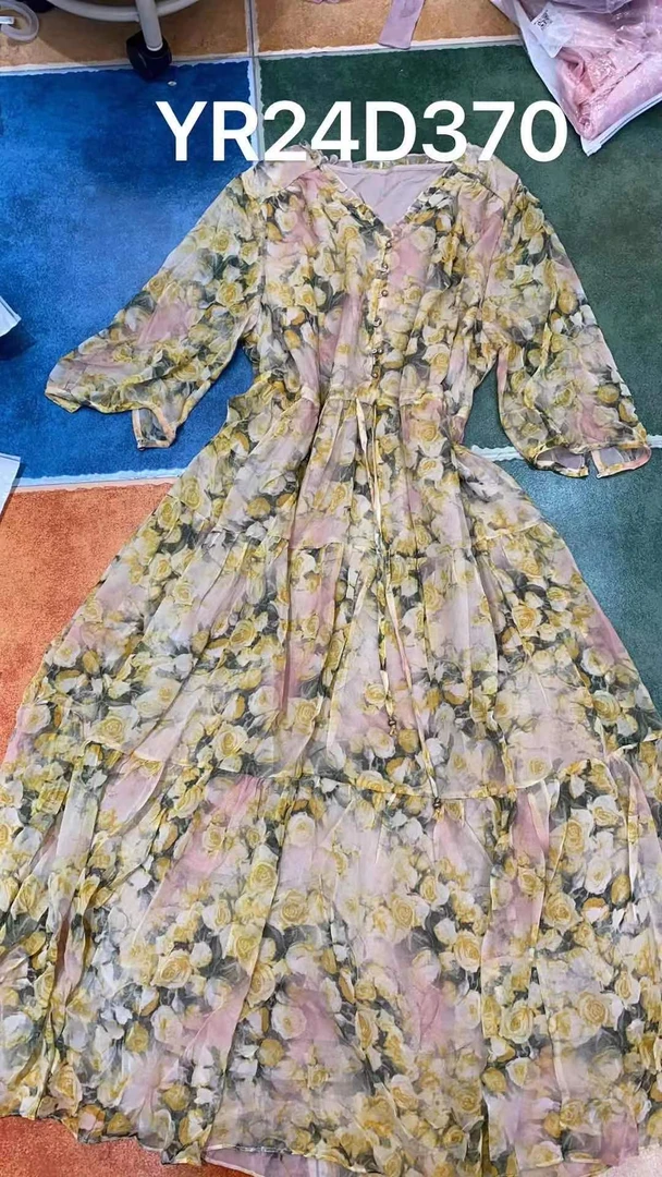 【2024-林姐真丝】重磅100桑蚕丝连衣裙YR24D370