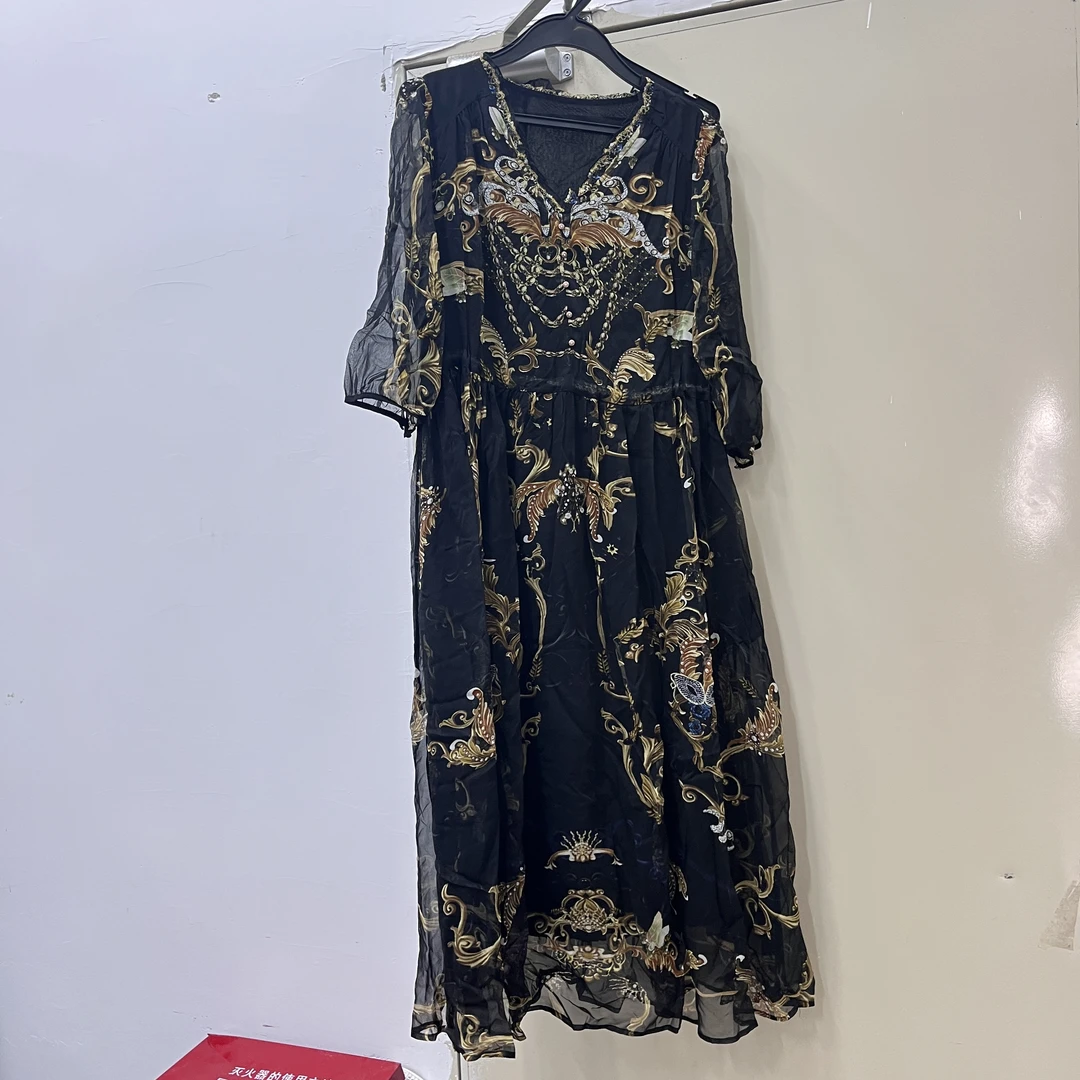 【2024-林姐真丝】重磅100桑蚕丝连衣裙Y24C9165