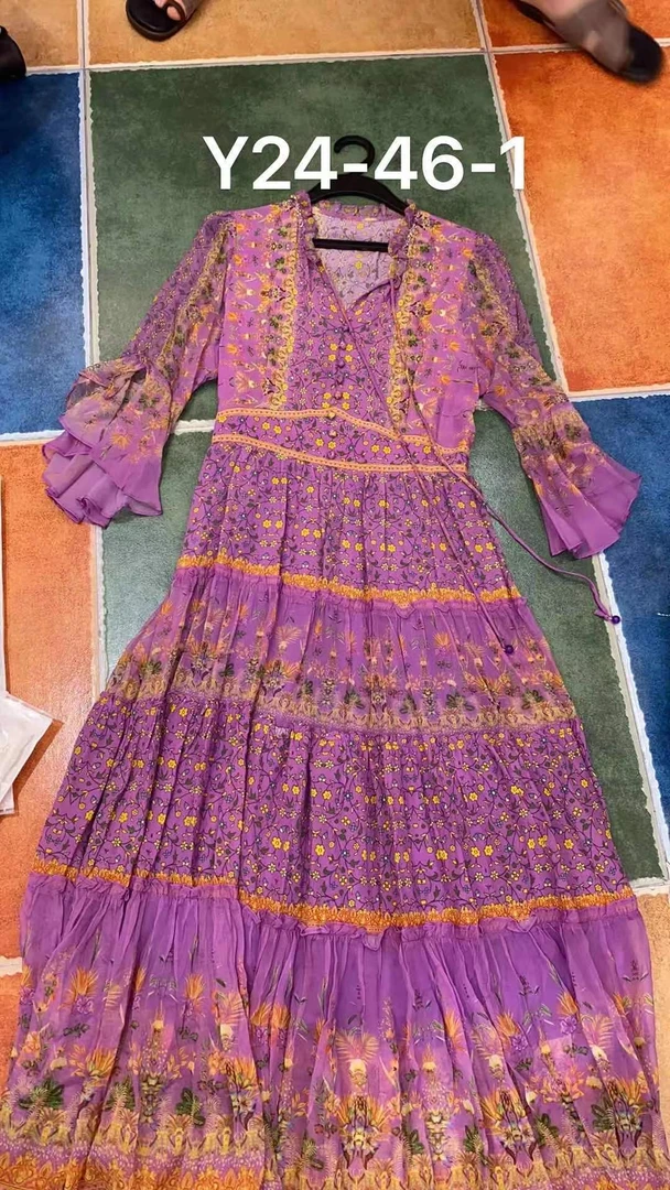 【2024-林姐真丝】重磅100桑蚕丝连衣裙Y24-46-1