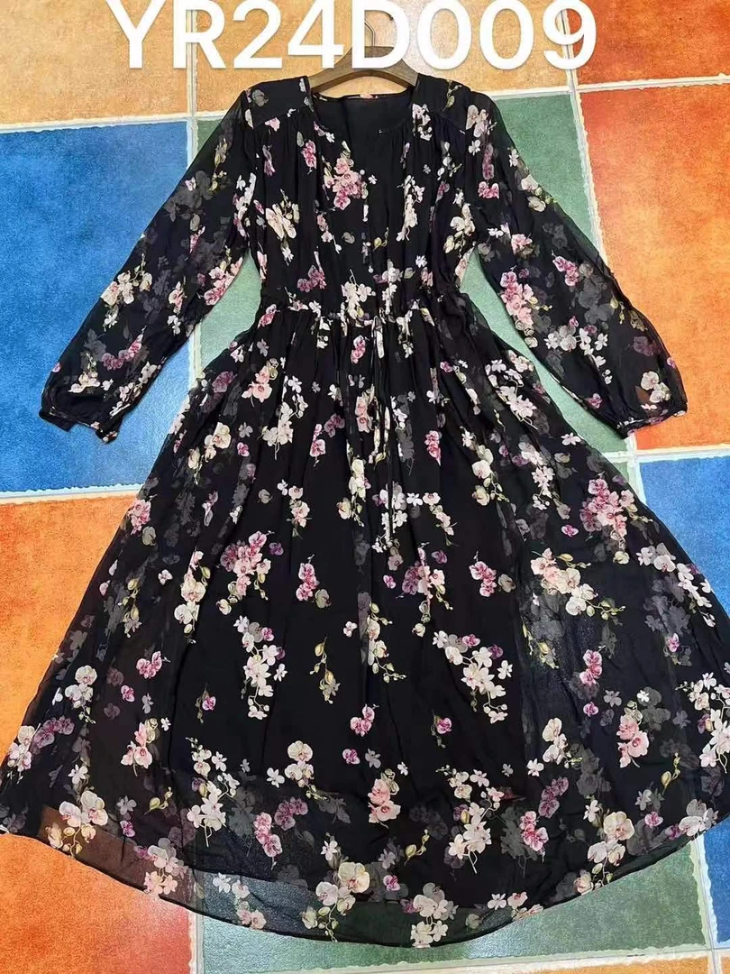 【2024-林姐真丝】重磅100桑蚕丝连衣裙YR24D009