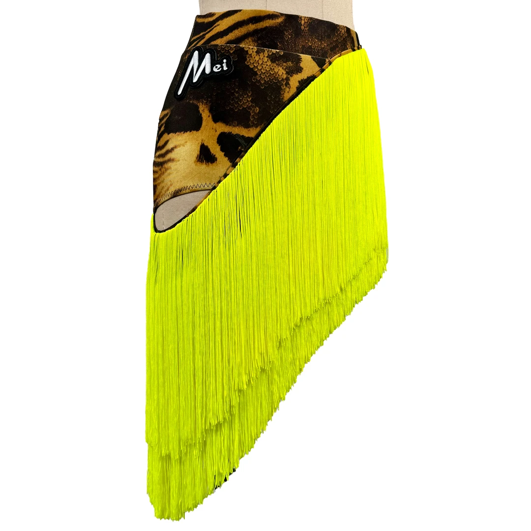 Mei魅舞拉丁流苏不规则时尚性感训练艺考半裙女士夏季半身裙舞服