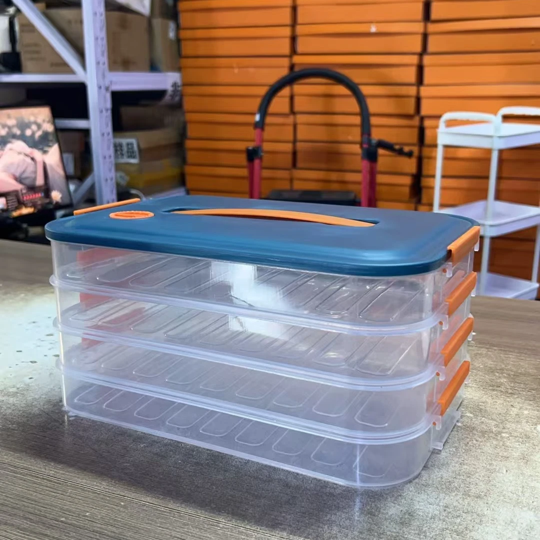 四层加厚饺子盒储藏保鲜