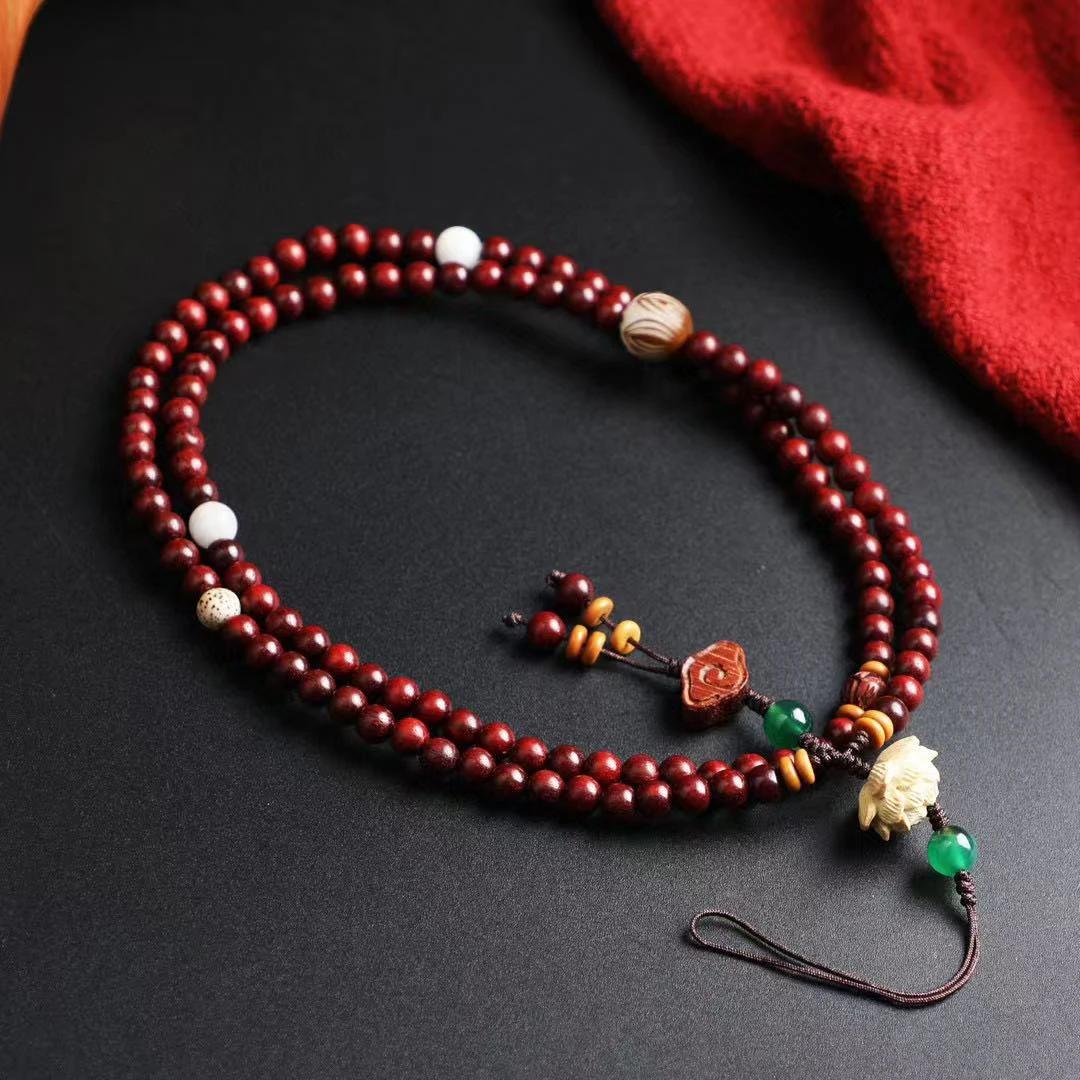 （桃花）檀木桃花手机挂（寓意吉祥平安）