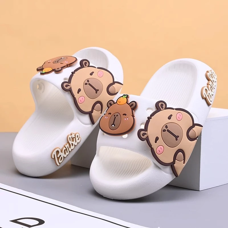 儿童拖鞋男童卡通室内居家卡皮巴拉防滑软底宝宝小孩亲子凉拖男孩