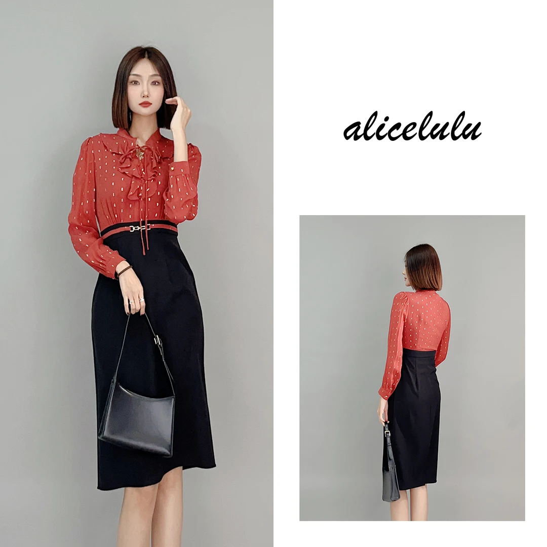 1 ALICE “丽人漫舞”连衣裙 优雅花边 烧花工艺 S2139098W