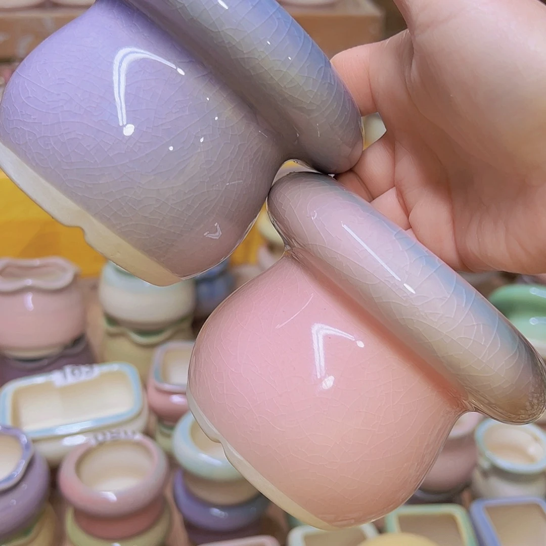 红陶陶瓷花盆当场满12包邮