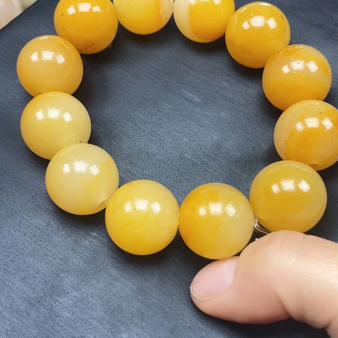 石英质玉（黄龙玉）颈饰未镶嵌