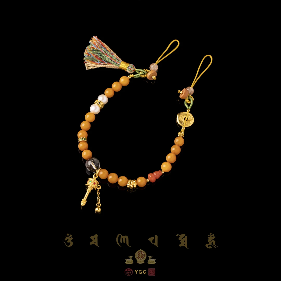 员格格STAL18/蜜蜡双侧款手机挂挂件