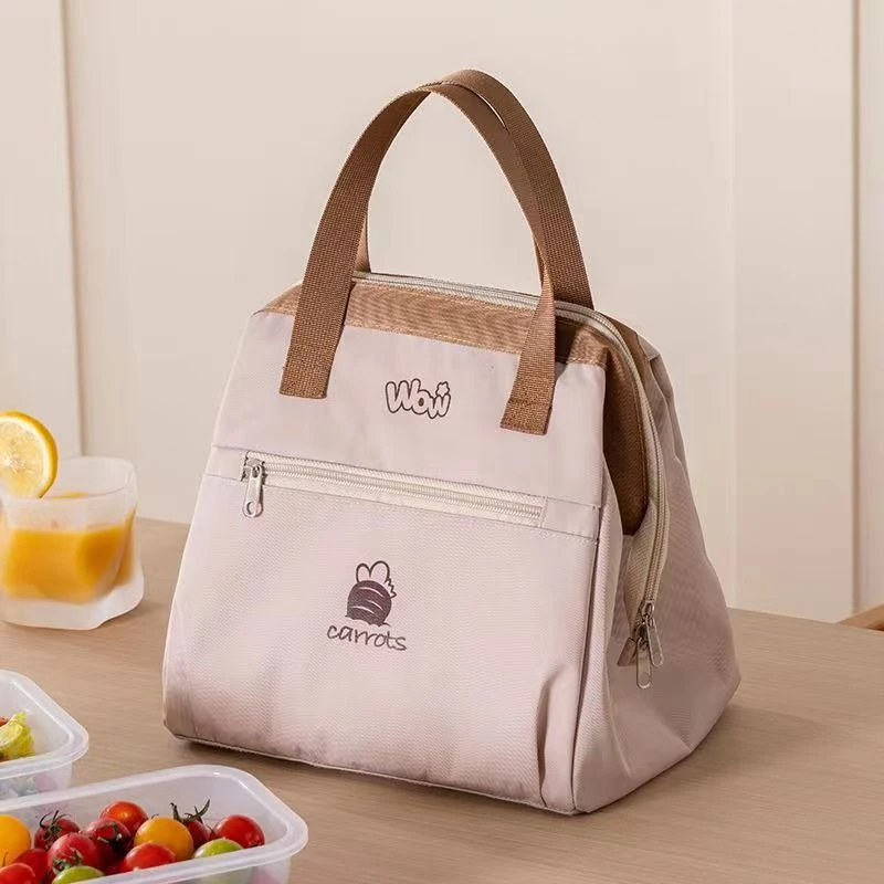 饭盒手提包保温袋便当袋子上班族带饭餐包小学生加厚铝箔时尚饭兜