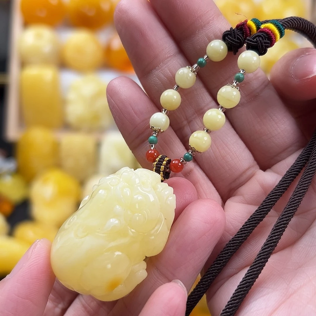 蜜蜡颈饰未镶嵌蜜蜡