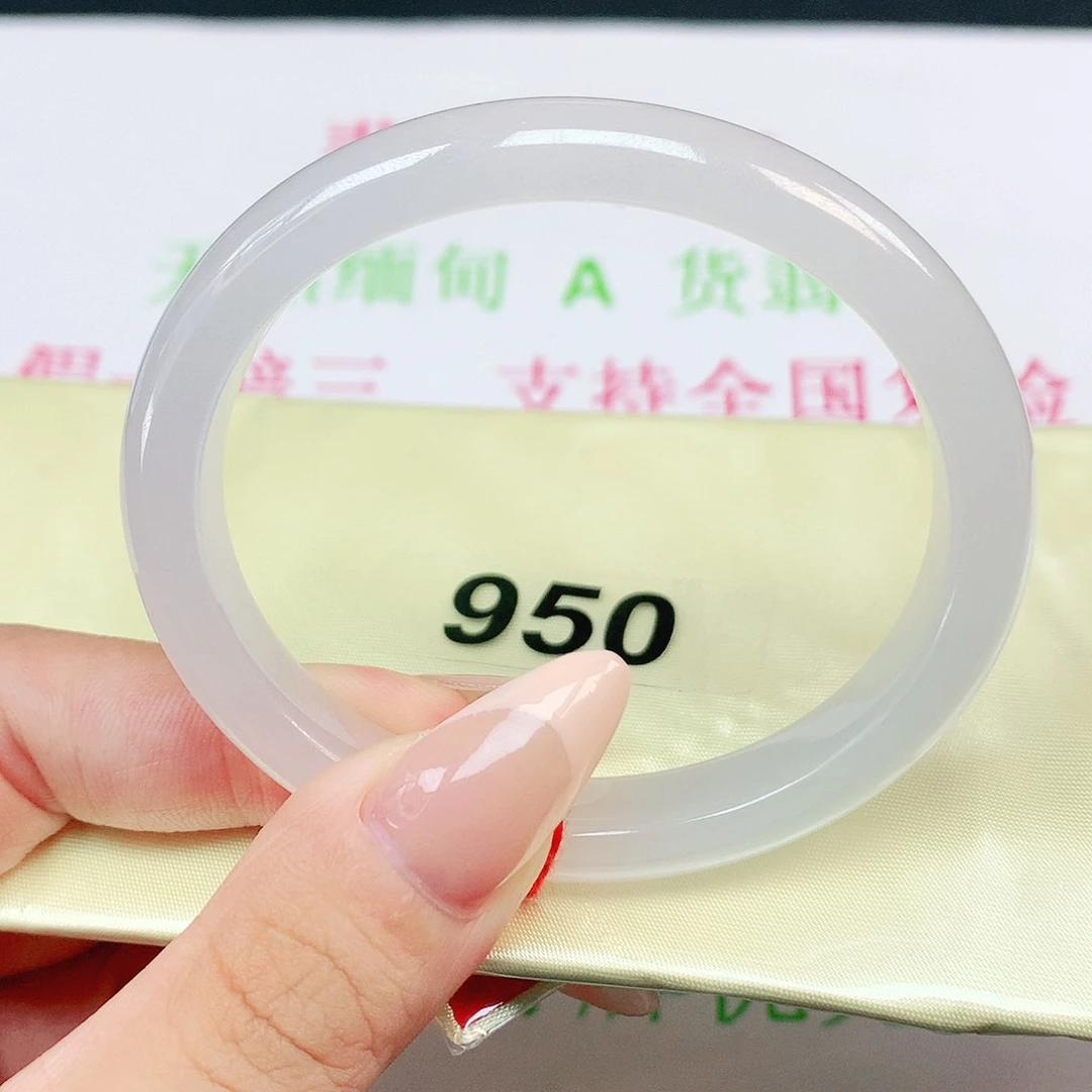 翡翠手镯未镶嵌55圈白月光贵妃翡翠手镯