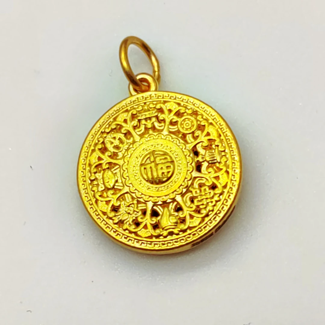 足金饰品/小双面八宝罗盘/1.12/1B5B24107/K