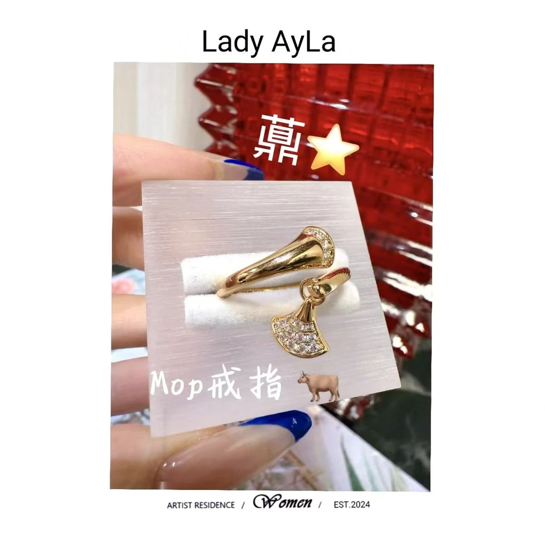 铜合金合成锆石戒指 25S 裙子 戒指AL9436