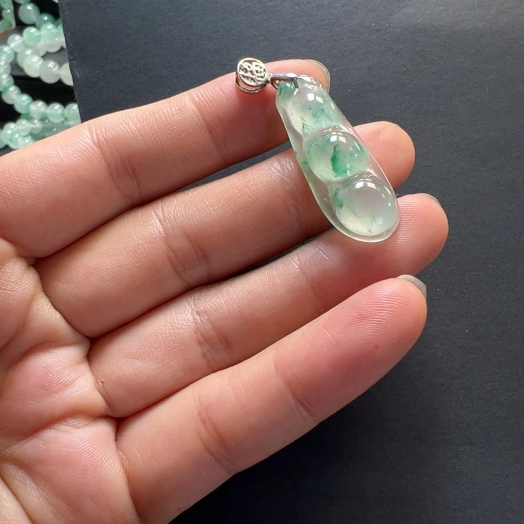 石英质玉银S925镶嵌颈饰