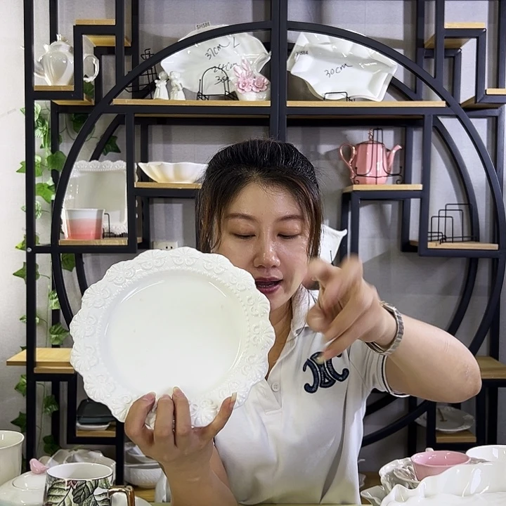 陶瓷浮雕圆盘拍一发二