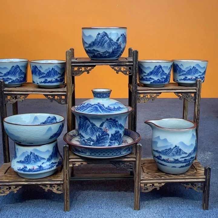 景德镇陶瓷釉下青花八件套