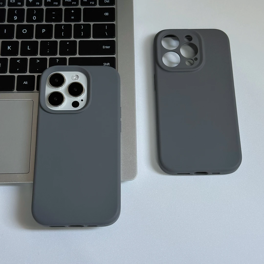 颜浔数码 石墨色真液态硅胶耐脏防摔韩系风格适用于苹果16promax