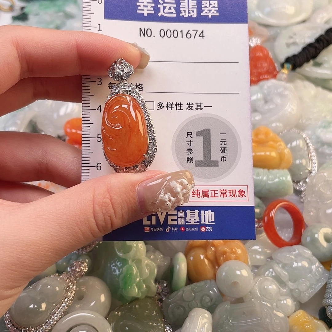 翡翠未镶嵌颈饰1674
