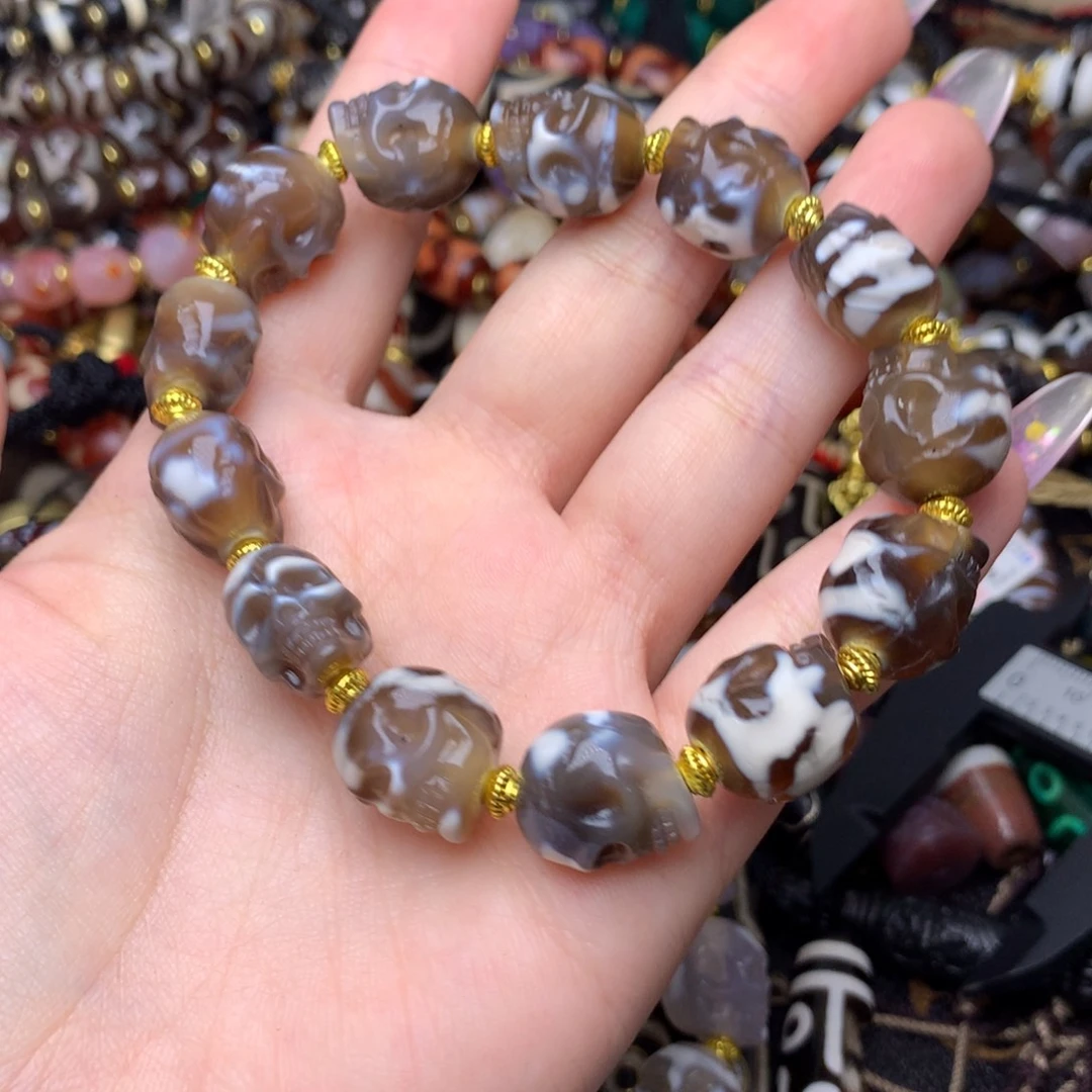 玛瑙/玉髓未镶嵌发一个