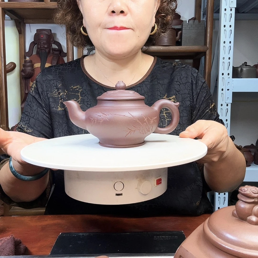 茶壶紫砂橄*绿紫砂壶泡茶