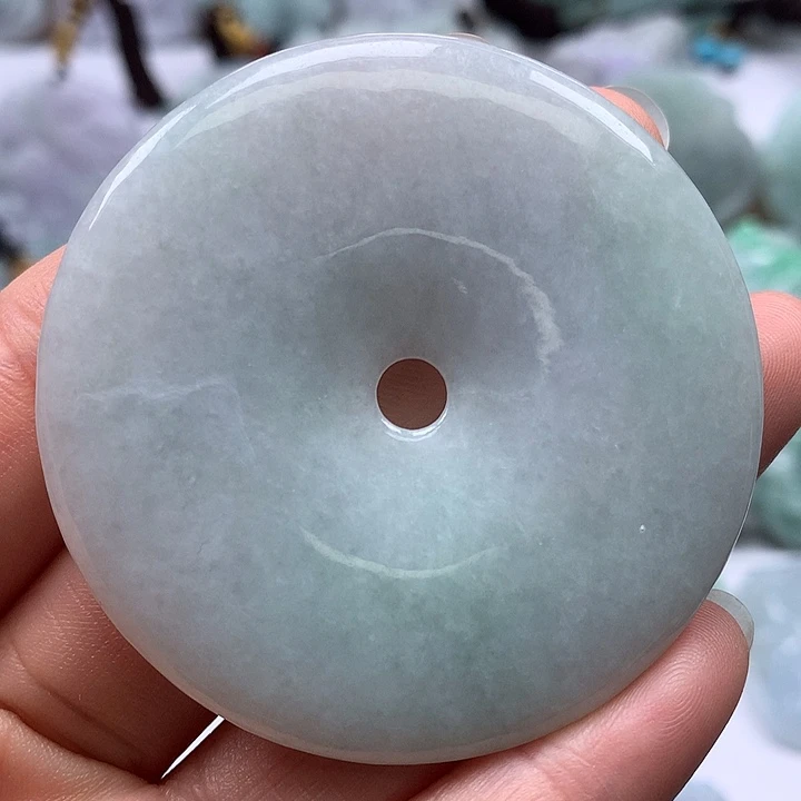 翡翠未镶嵌颈饰大平安扣福利