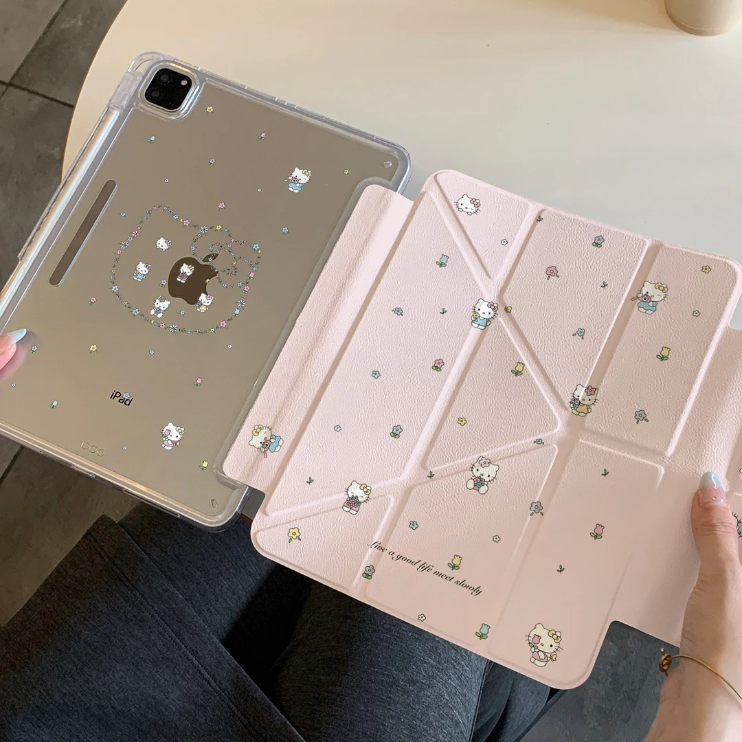 碎花KT猫适用iPad A16平板保护套2025磁吸苹果11英寸笔槽iPad10壳
