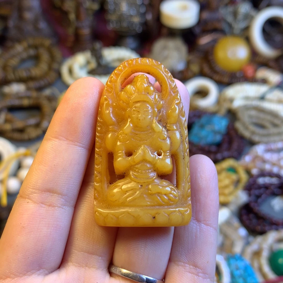 星月菩提吊坠T***L喜马拉雅艺术品