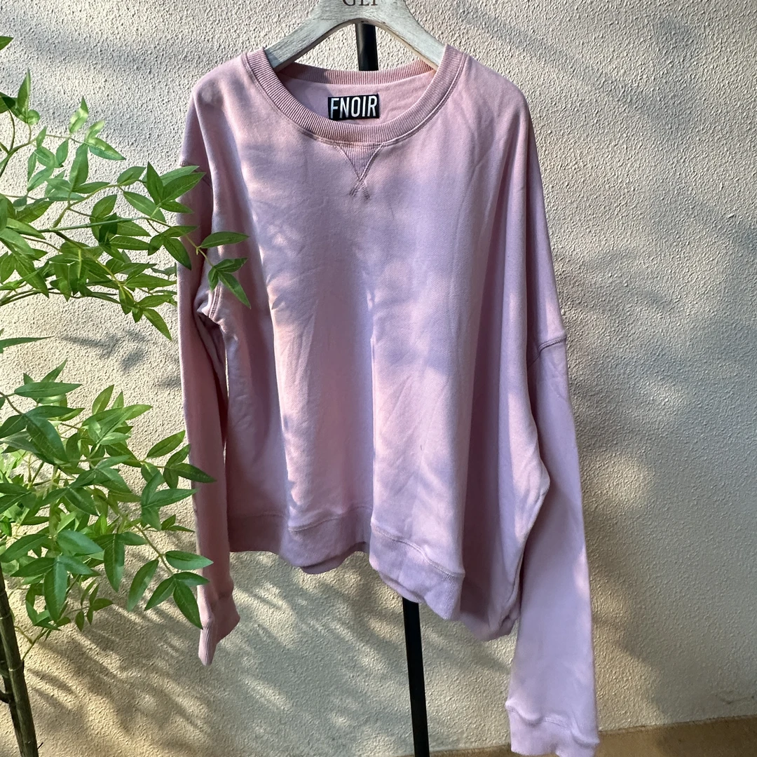 圆领全棉不规则韩版宽松卫衣大码女装棉T 极简休闲女卫衣