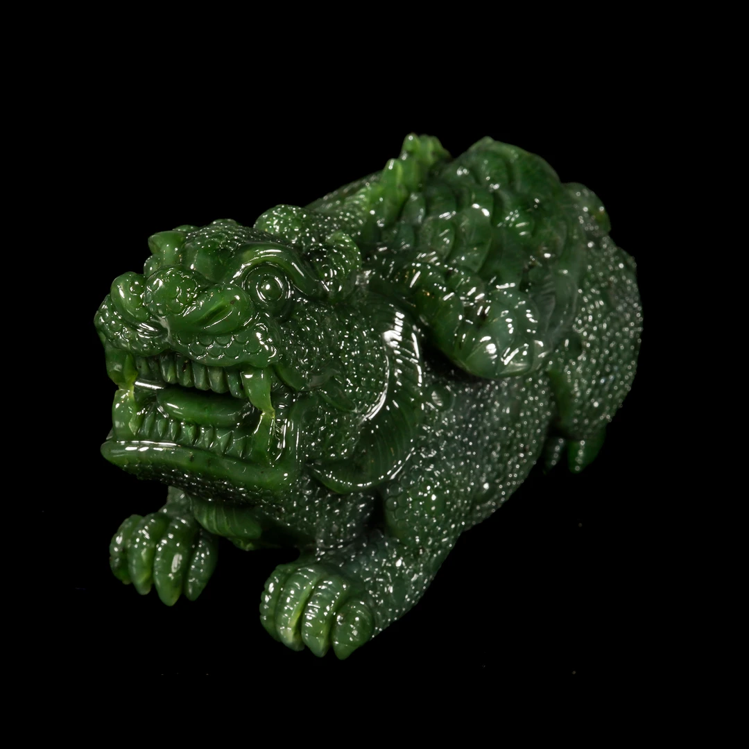 LOT.006和田碧玉瑞兽暖手/X3407