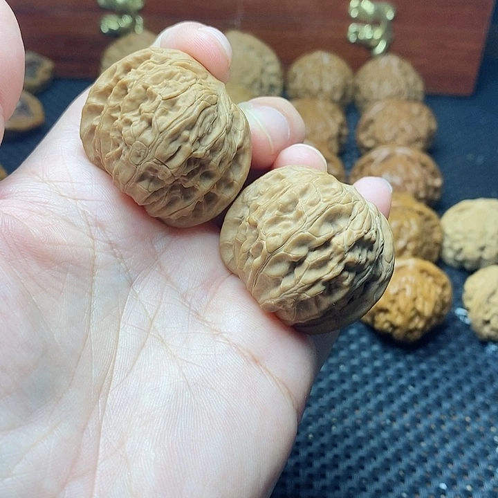 文玩核桃把件40球磨