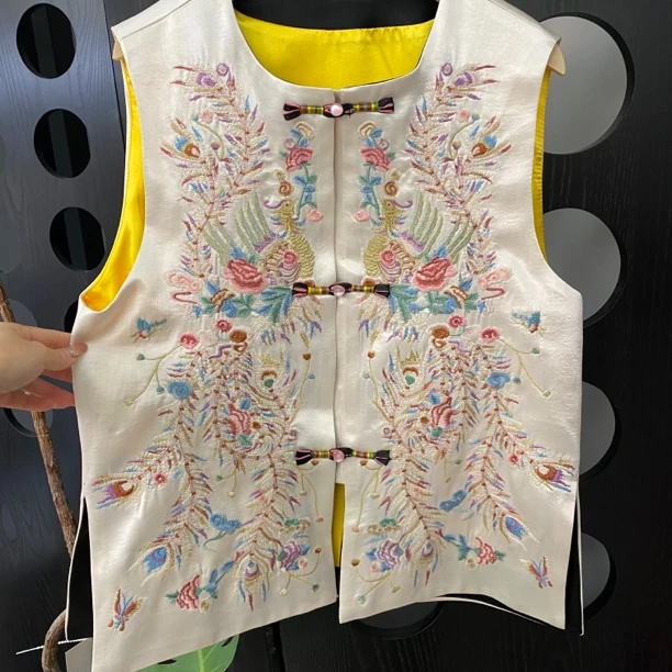 私服定制 “凤凰涅槃” 重工刺绣 春新马甲