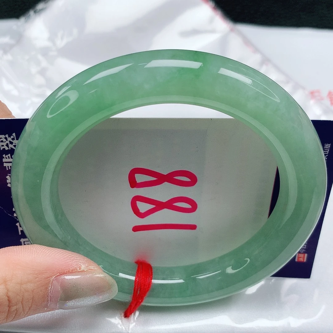 翡翠手镯未镶嵌55圈缅甸天然A货