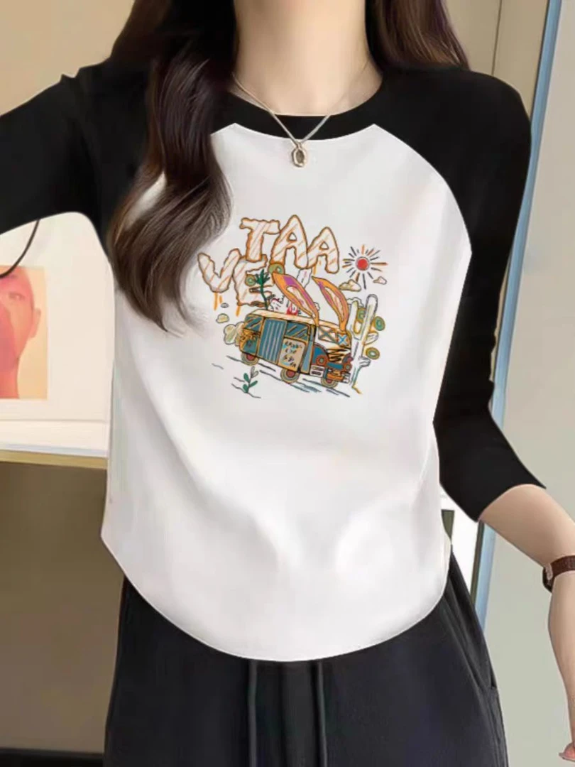 海善精品小衫151~200百搭休闲时尚宽松潮流水洗韩版黑色