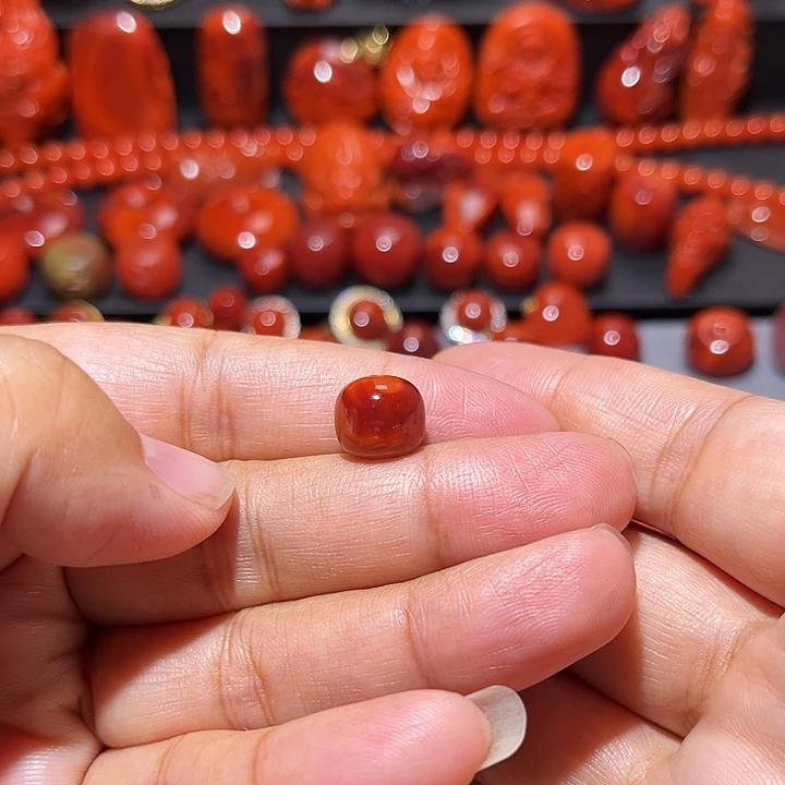 南红玛瑙未镶嵌配饰火焰纹老型10.3mm