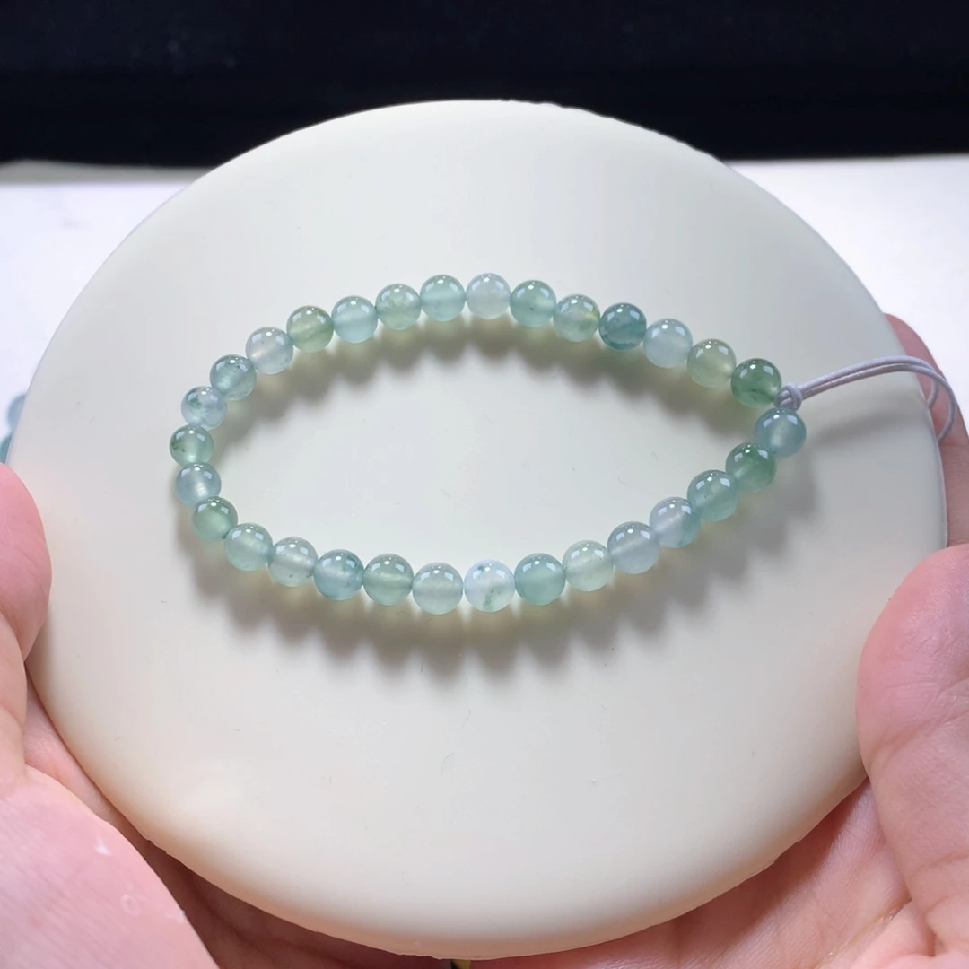 翡翠手链未镶嵌莫兰迪串