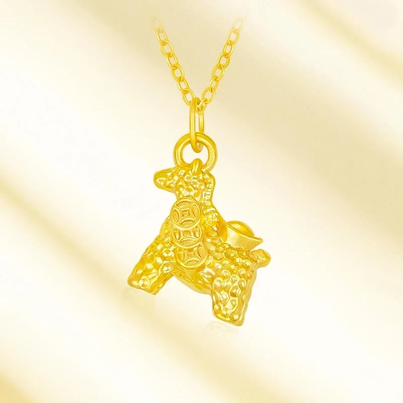 坠链均足银 马上有钱项链国潮古风足银同款挂坠