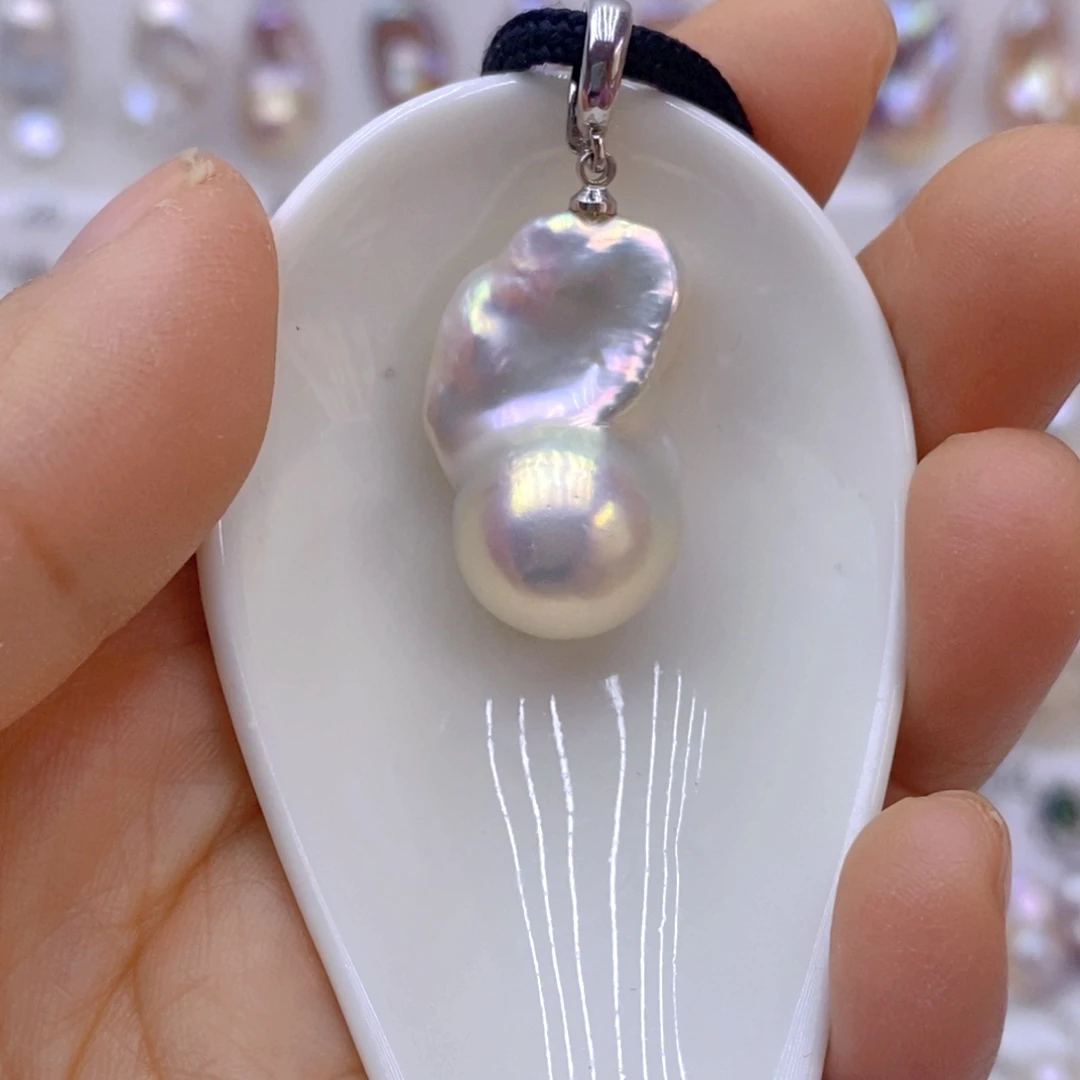 淡水珍珠颈饰银S925镶嵌